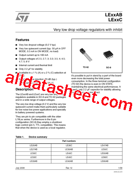 LE40CZ Datasheet PDF - STMicroelectronics