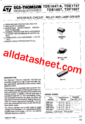 TDF1607CM Datasheet PDF - STMicroelectronics