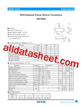 2SC3392 Datasheet PDF - Guangdong Kexin Industrial Co.,Ltd