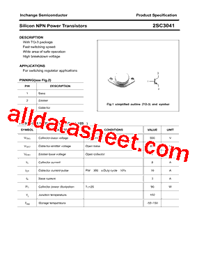 2SC3041 Datasheet PDF - Inchange Semiconductor Company Limited