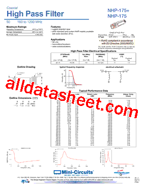 NHP-175 Datasheet PDF - Mini-Circuits