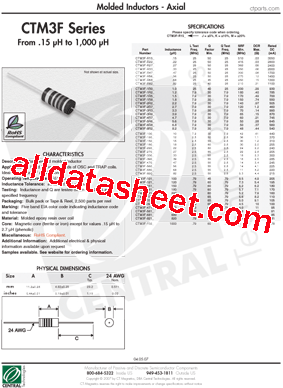 CTM3F-R82K Datasheet PDF - Central Technologies