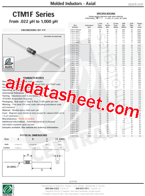 CTM1F-R47K Datasheet PDF - Central Technologies