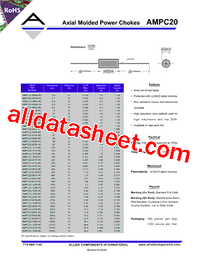 AMPC20-122K-RC Datasheet PDF - Allied Components International