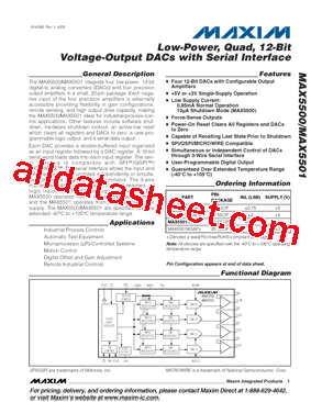 MAX5500AGAP+ Datasheet PDF - Maxim Integrated Products