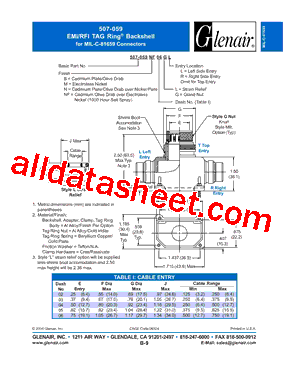 570-059M05GR Datasheet PDF - Glenair, Inc.