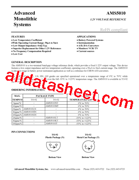 AMS5010 Datasheet PDF - Advanced Monolithic Systems