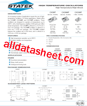 CXOHT4SHGT Datasheet PDF - RSG Electronic Components GmbH