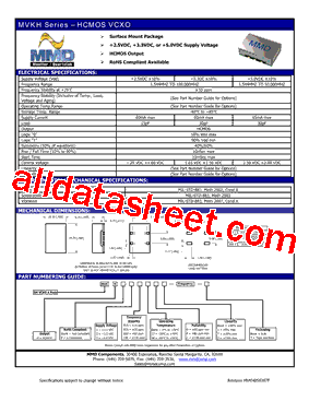 MVKH5010DX Datasheet PDF - MMD Components