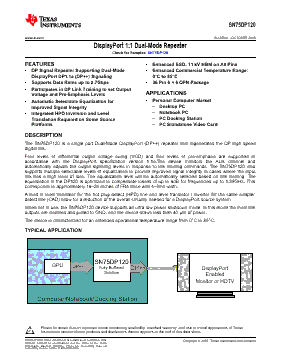SN75DP120RHHT Datasheet PDF - Texas Instruments