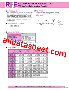 PNT104K2G Datasheet PDF - RFE international