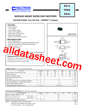 SE1L Datasheet PDF - Rectron Semiconductor