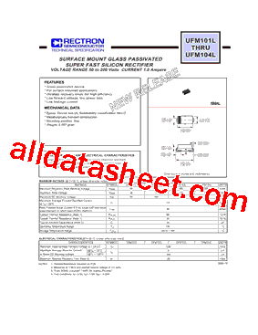 UFM101L Datasheet PDF - Rectron Semiconductor