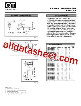 MR5000-MP1 Datasheet PDF - QT Optoelectronics
