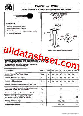 2W08 Datasheet PDF - Jinan Gude Electronic Device