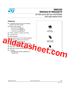 M95320-RMB3G/PC Datasheet PDF - STMicroelectronics