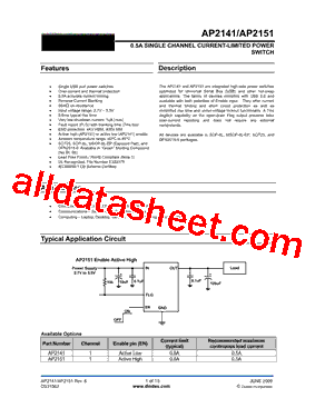 AP2151 Datasheet PDF - Diodes Incorporated