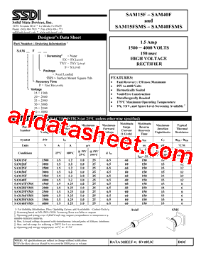 SAM30F Datasheet PDF - Solid States Devices, Inc