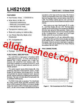 LH521028 Datasheet PDF - Sharp Corporation