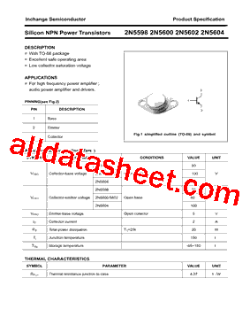 2N5602 Datasheet PDF - Inchange Semiconductor Company Limited