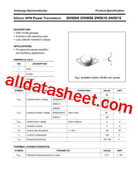 2N5606 Datasheet PDF - Inchange Semiconductor Company Limited