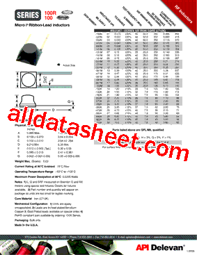 100R-331M Datasheet PDF - API Delevan
