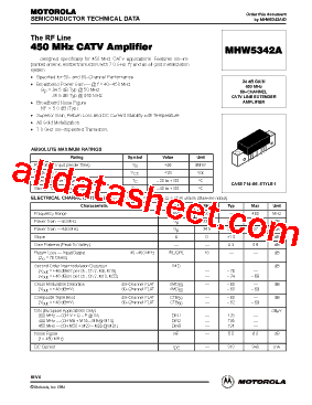 MHW5342A Datasheet PDF - Motorola, Inc