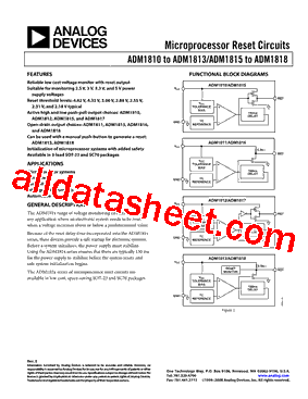 ADM1816-R22ARTZ-R72 Datasheet PDF - Analog Devices