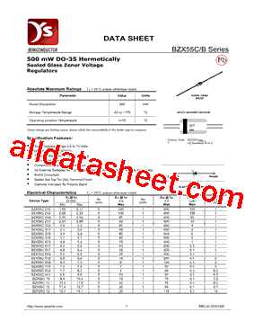 BZX55C2V0 Datasheet PDF - Yea Shin Technology Co., Ltd