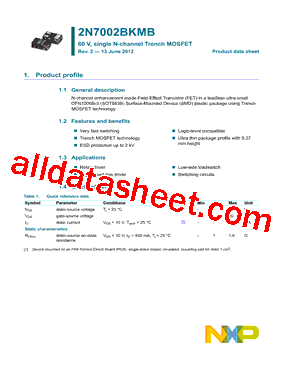 2N7002BKMB Datasheet PDF - NXP Semiconductors