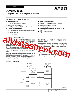 AM27C4096-100DEB Datasheet PDF - Advanced Micro Devices