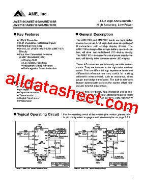 AME7106 Datasheet PDF - Analog Microelectronics