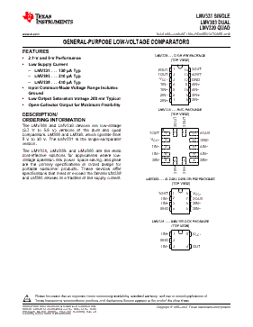 LMV393DUAL Datasheet PDF - Texas Instruments