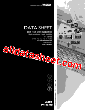 RT1206FRE07390RL Datasheet PDF - YAGEO Corporation
