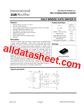 IR22141SSPBF Datasheet PDF - International Rectifier