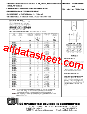 CDLL4570A Datasheet PDF - Compensated Deuices Incorporated