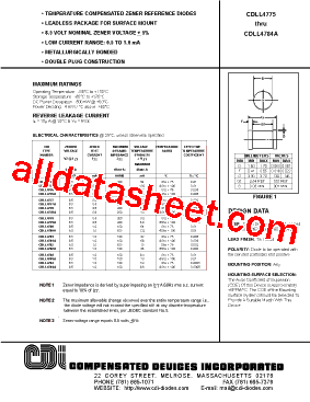 CDLL4778 Datasheet PDF - Compensated Deuices Incorporated