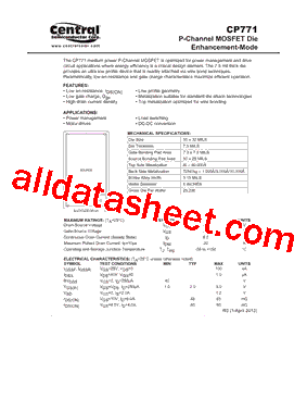 CP771 Datasheet PDF - Central Semiconductor Corp