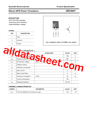 2SC4941 Datasheet PDF - Savantic, Inc.