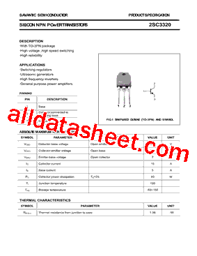 2SC3320 Datasheet PDF - Savantic, Inc.