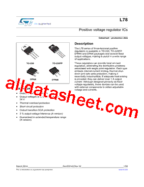 L7805CP. Datasheet PDF - STMicroelectronics