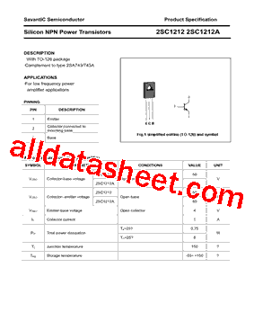 2SC1212 Datasheet PDF - Savantic, Inc.