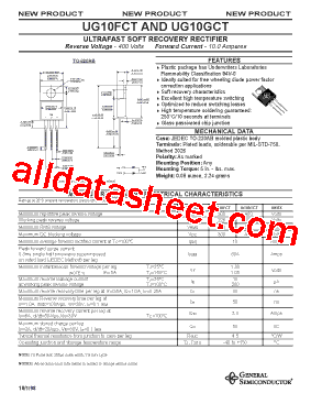 UG10GCT Datasheet PDF - General Semiconductor