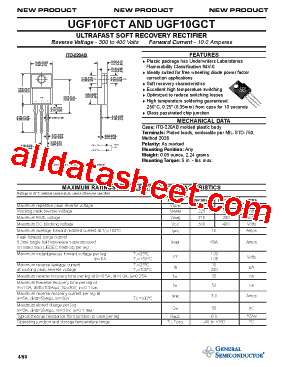 UGF10GCT Datasheet PDF - General Semiconductor