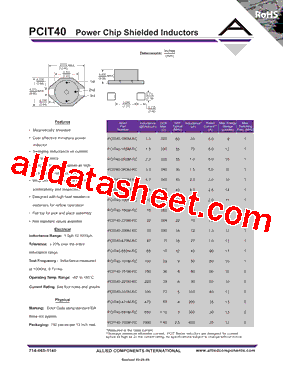 PCIT40-331M-RC Datasheet PDF - Allied Components International