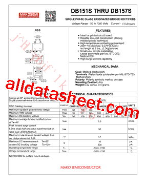 DB152S Datasheet PDF - MAKO SEMICONDUCTOR CO.,LIMITED