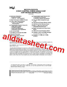 TP83C51FA Datasheet PDF - Intel Corporation