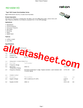 RS1490M Datasheet PDF - TEMEX