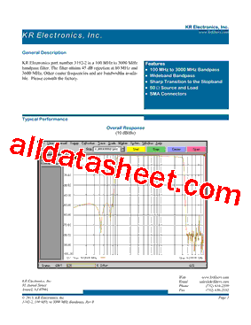 3192-2 Datasheet PDF - KR Electronics, Inc.