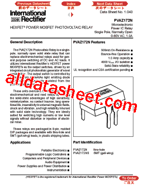 PVAZ172N Datasheet PDF - International Rectifier